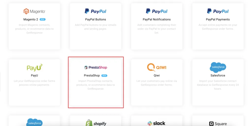 Email marketing integrations